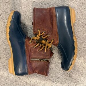 Sperry Brown and Navy Duck Boots